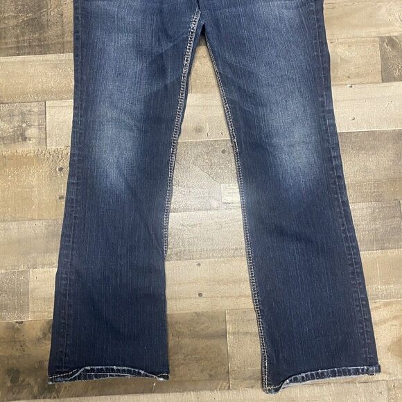 Silver Suki Mid Slim Boot Dark Wash Bootcut Stretch Jeans Size 31x31 - Picture 4 of 12